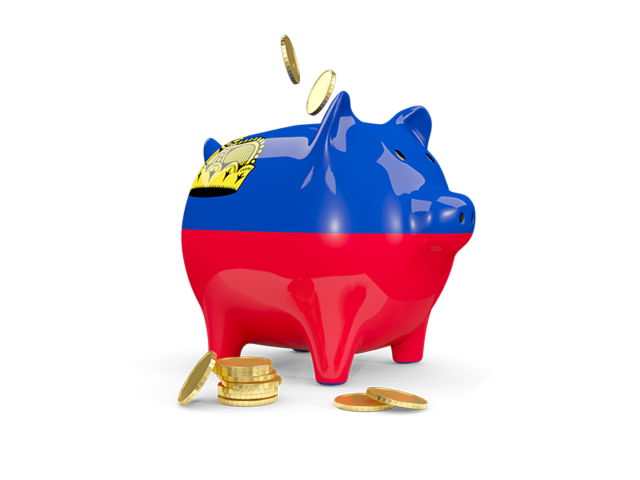 Piggy bank. Download flag icon of Liechtenstein at PNG format