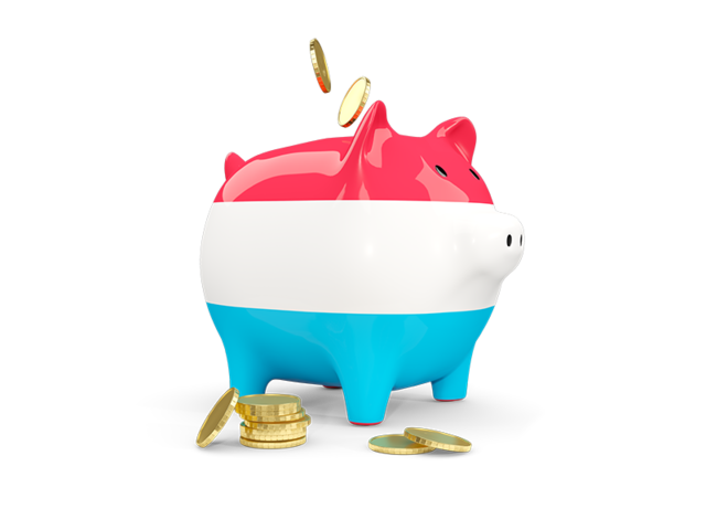 Piggy bank. Download flag icon of Luxembourg at PNG format