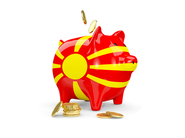 Piggy bank. Download flag icon of Macedonia at PNG format