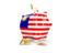 Malaysia. Piggy bank. Download icon.