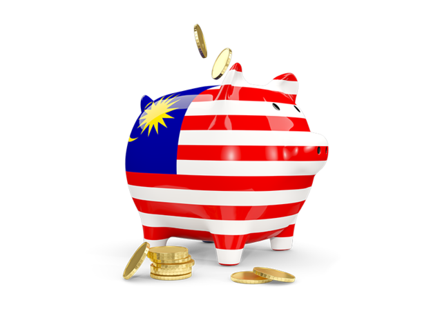 Копилка с монетами. Скачать флаг. Малайзия