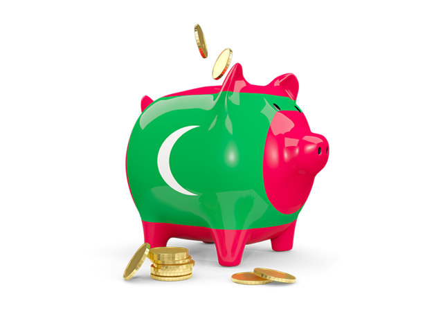 Piggy bank. Download flag icon of Maldives at PNG format