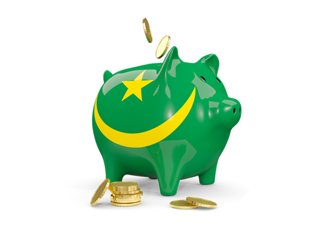Piggy bank. Download flag icon of Mauritania at PNG format