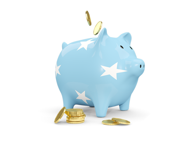 Piggy bank. Download flag icon of Micronesia at PNG format