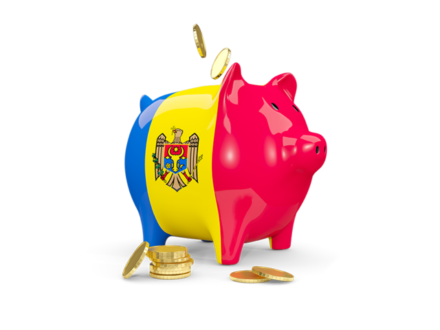 Piggy bank. Download flag icon of Moldova at PNG format