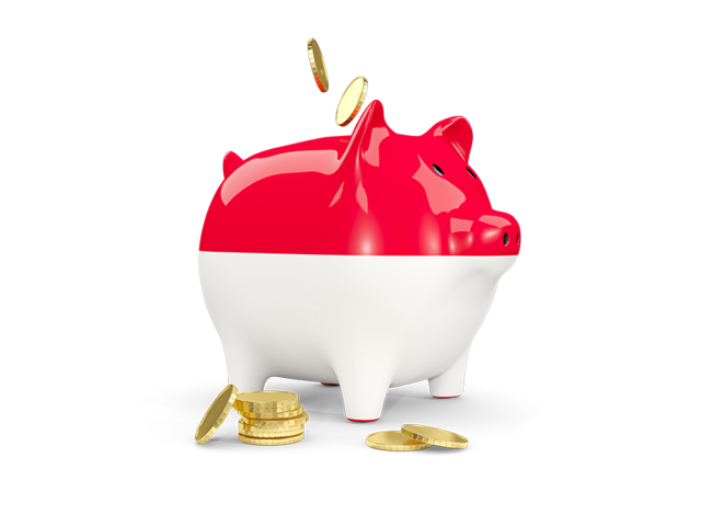 Piggy bank. Download flag icon of Monaco at PNG format