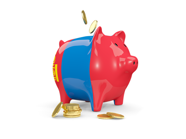 Piggy bank. Download flag icon of Mongolia at PNG format
