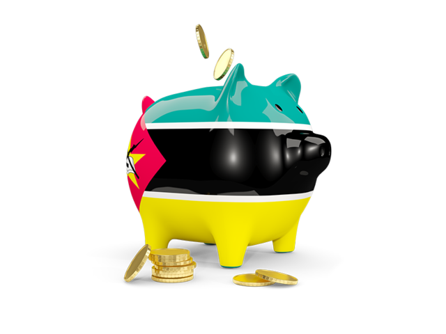 Piggy bank. Download flag icon of Mozambique at PNG format