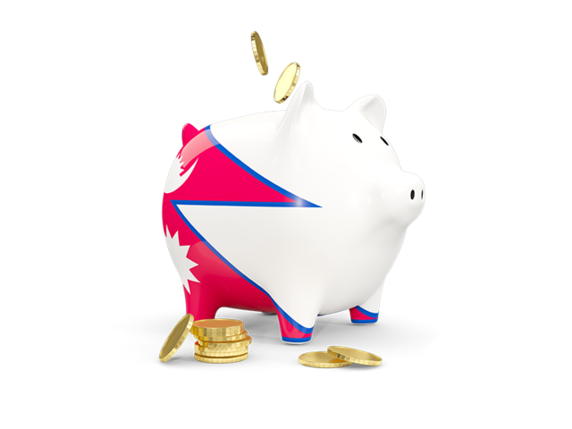 Piggy bank. Download flag icon of Nepal at PNG format