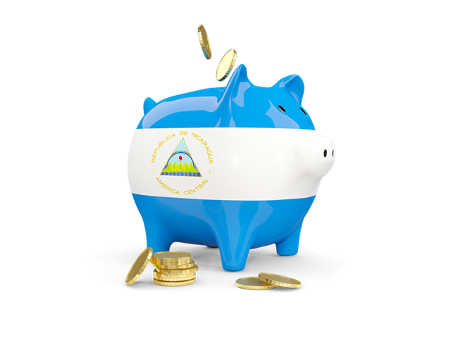 Piggy bank. Download flag icon of Nicaragua at PNG format