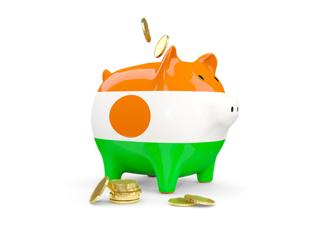 Piggy bank. Download flag icon of Niger at PNG format