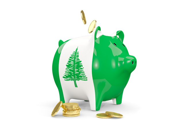 Piggy bank. Download flag icon of Norfolk Island at PNG format