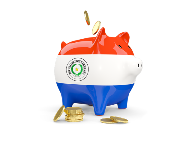 Piggy bank. Download flag icon of Paraguay at PNG format