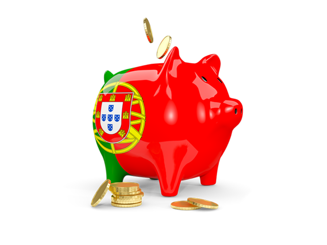 Piggy bank. Download flag icon of Portugal at PNG format