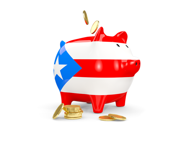 Piggy bank. Download flag icon of Puerto Rico at PNG format