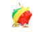 Republic of the Congo. Piggy bank. Download icon.