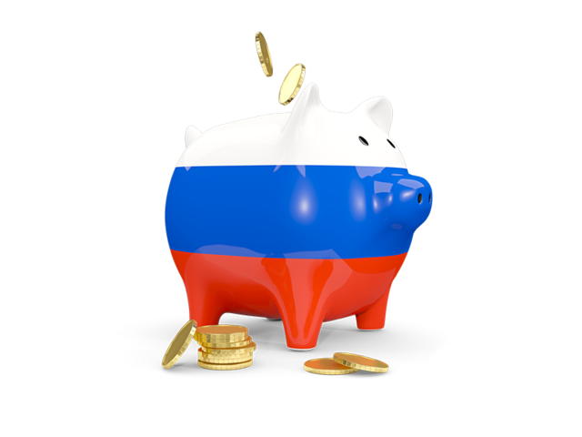 Piggy bank. Download flag icon of Russia at PNG format