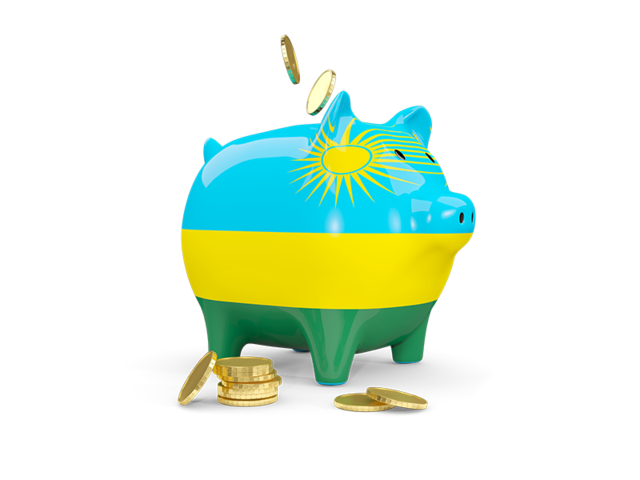 Piggy bank. Download flag icon of Rwanda at PNG format