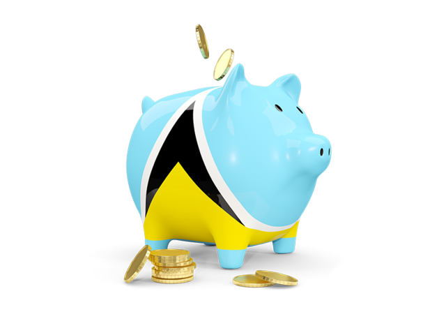 Piggy bank. Download flag icon of Saint Lucia at PNG format