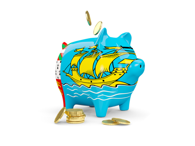 Piggy bank. Download flag icon of Saint Pierre and Miquelon at PNG format