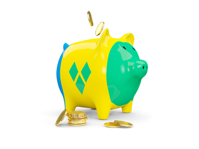 Piggy bank. Download flag icon of Saint Vincent and the Grenadines at PNG format
