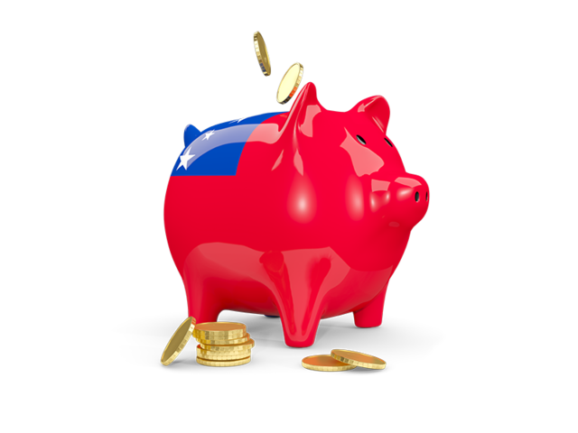 Piggy bank. Download flag icon of Samoa at PNG format