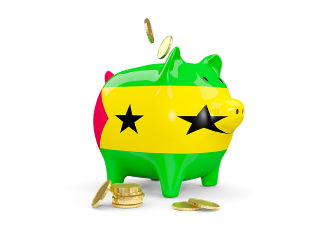 Piggy bank. Download flag icon of Sao Tome and Principe at PNG format