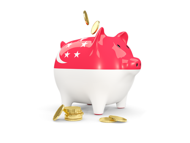 Piggy bank. Download flag icon of Singapore at PNG format
