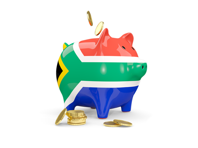 Piggy bank. Download flag icon of South Africa at PNG format