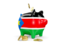 South Sudan. Piggy bank. Download icon.