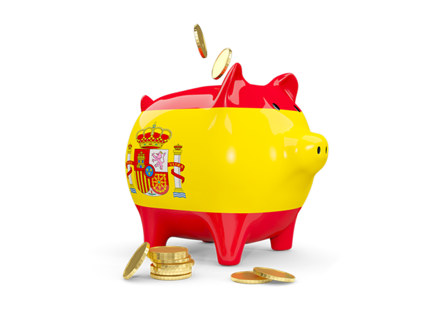 Piggy bank. Download flag icon of Spain at PNG format