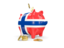 Svalbard and Jan Mayen. Piggy bank. Download icon.