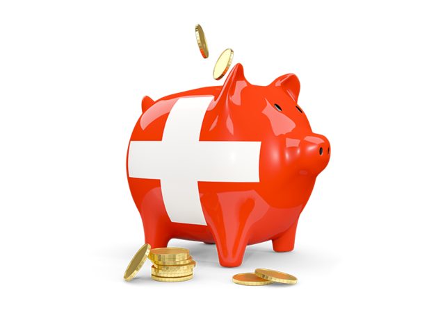 Piggy bank. Download flag icon of Switzerland at PNG format