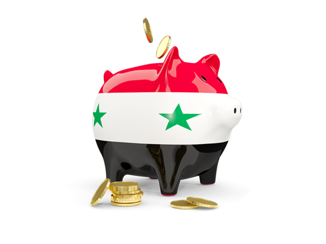 Piggy bank. Download flag icon of Syria at PNG format