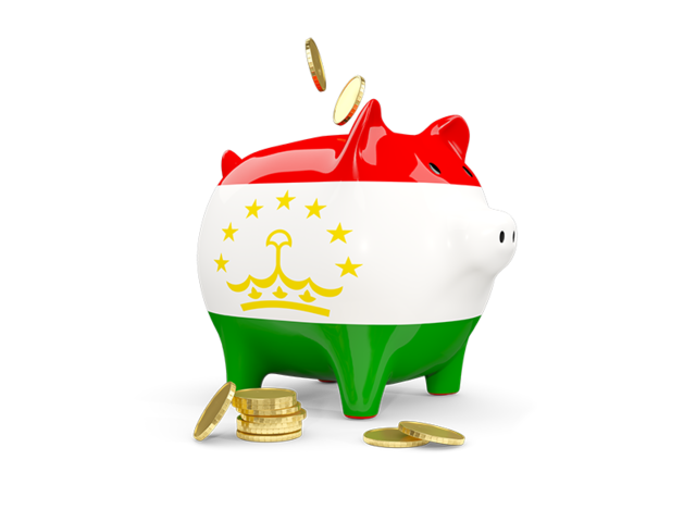 Piggy bank. Download flag icon of Tajikistan at PNG format