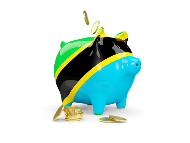 Piggy bank. Download flag icon of Tanzania at PNG format