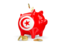 Tunisia. Piggy bank. Download icon.