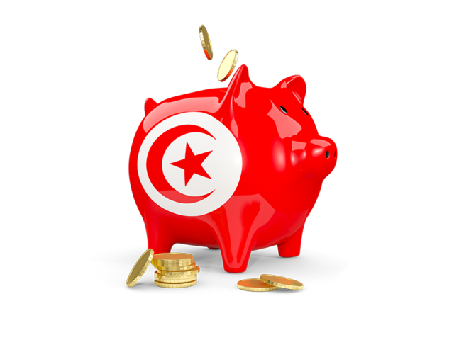 Piggy bank. Download flag icon of Tunisia at PNG format