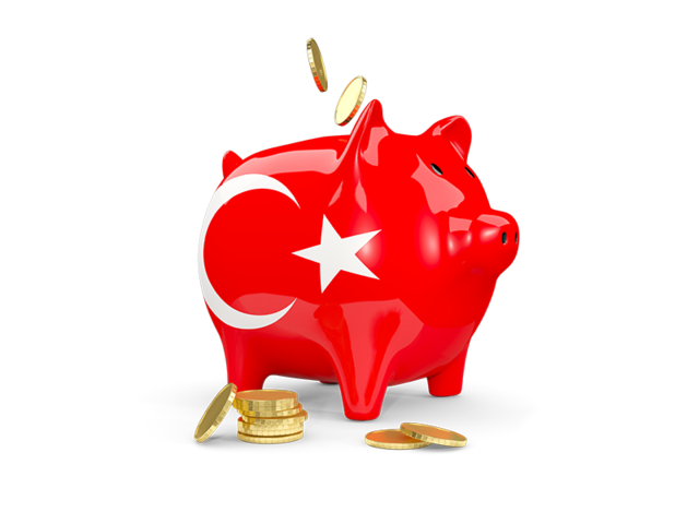 Piggy bank. Download flag icon of Turkey at PNG format