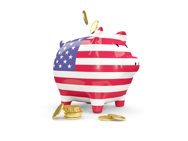 Piggy bank. Download flag icon of United States of America at PNG format