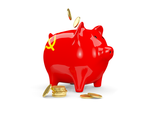Piggy bank. Download flag icon of Soviet Union at PNG format