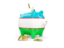 Uzbekistan. Piggy bank. Download icon.