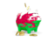 Wales. Piggy bank. Download icon.