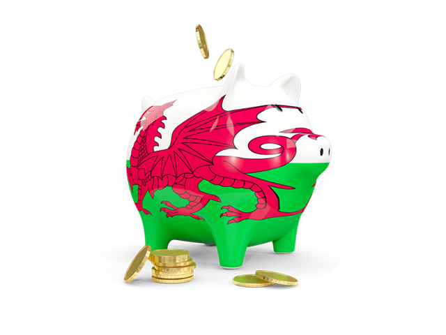 Piggy bank. Download flag icon of Wales at PNG format