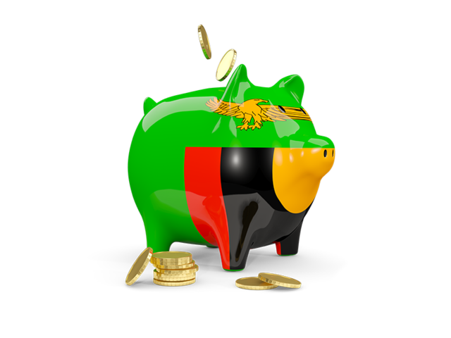 Piggy bank. Download flag icon of Zambia at PNG format