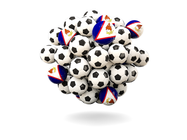 Pile of footballs. Download flag icon of American Samoa at PNG format