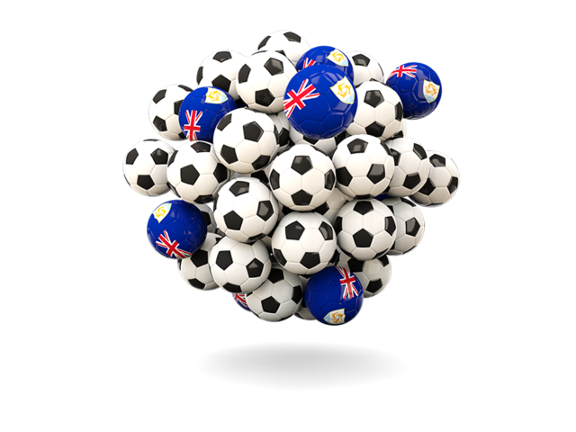 Pile of footballs. Download flag icon of Anguilla at PNG format