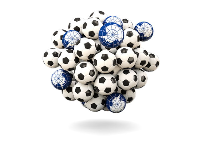 Pile of footballs. Download flag icon of Antarctica at PNG format