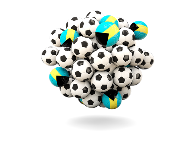 Pile of footballs. Download flag icon of Bahamas at PNG format