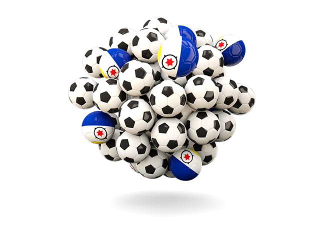 Pile of footballs. Download flag icon of Bonaire at PNG format
